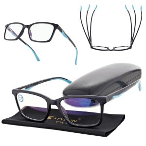 Męskie okulary +2.50 do czytania i komputera Blue Light ST338 czarne