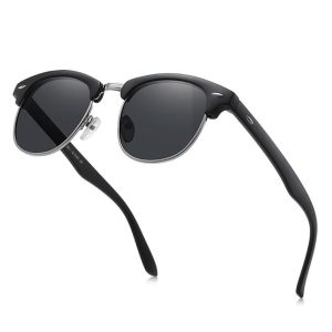 Okulary przeciwsłoneczne półramki z polaryzacją Unisex POL-5060A ze skazą!