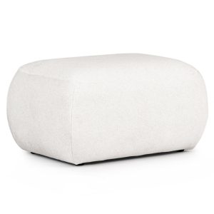 Puf tapicerowany Dionizos 72 cm, obłe kształty