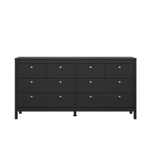 Komoda z szufladami czarna mat 159 cm Madrid