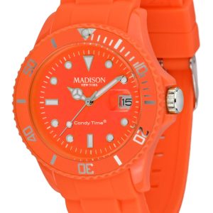 Zegarek MADISON U4503-51. Kwarcowy, Kolor pomarańczowy. Unisex.
