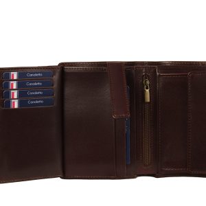 Męski portfel Canaletto ze skóry garbowanej roślinnie PM1555cs350GR RFID