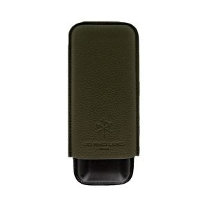 Les Fines Lames CIGAR CASE DUO OD GREEN PEBBLE