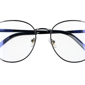 Owalne metalowe Okulary z filtrem DAMSKIE z antyrefleksem 2528-2