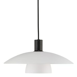 Lampa wisząca Verona metalowa ze szklanym kloszem, czarna