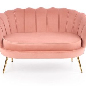Sofa dwuosobowa tapicerowana różowa Amorinito XL