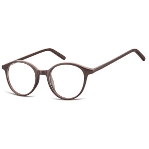 Okulary oprawki zerówki korekcyjne lenonki Unisex Sunoptic AC23C ciemny brązowy