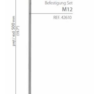 Zestawy mocowań (do płyt z drewna, MDF, do blachy, szkła) - M12 - 42610 42610