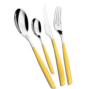Glamour yellow - 24 cz. zestaw sztućców