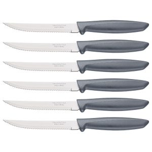 Tramontina PLENUS SET 6 PZ CARNE DENTATO (Meat Knife serr) CM.12 23498/654 Grey
