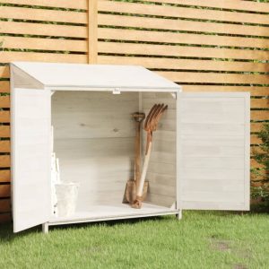 Domek narzędziowy drewniany 102x52 cm 1,0 m² biały