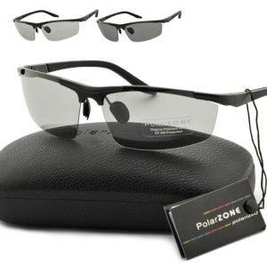 Męskie Sportowe okulary polaryzacja + fotochrom aluminiowe POL-352FP