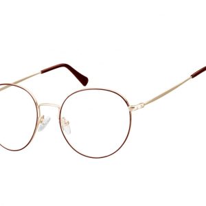 Okulary Lenonki okrągłe Oprawki optyczne 915G złoto-czerwone