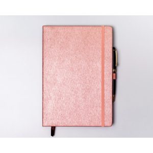 Notes w formacie B5 w różowym kolorze zadrukowany w linie - Peterson
