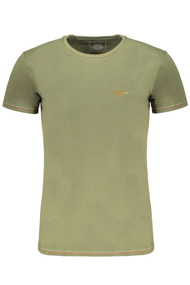 T-SHIRT MĘSKI Z KRÓTKIM RĘKAWEM ERONAUTICA MILITARE ZIELONY