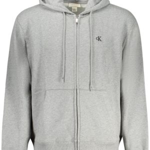 MĘSKA BLUZA Z ROZPINANYM NA ZAMEK CALVIN KLEIN SZARA