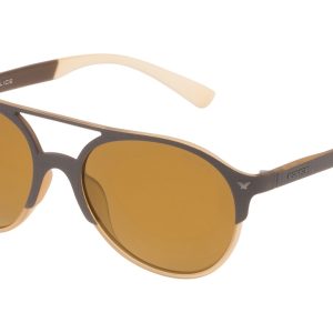 Okulary POLICE SPL163557ESG. Okulary przeciwsłoneczne, Kolor brązowy. Unisex.