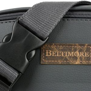 Szara nerka saszetka na biodro duża lakostka BELTIMORE C81