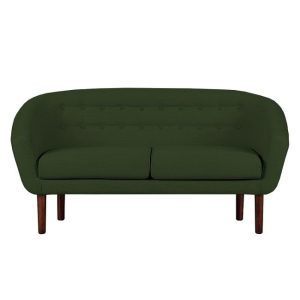 Sofa 2-osobowa tapicerowana zielona Tana