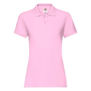 Koszulka Damska Polo Premium Fruit Of The Loom - Jasny Różowy
